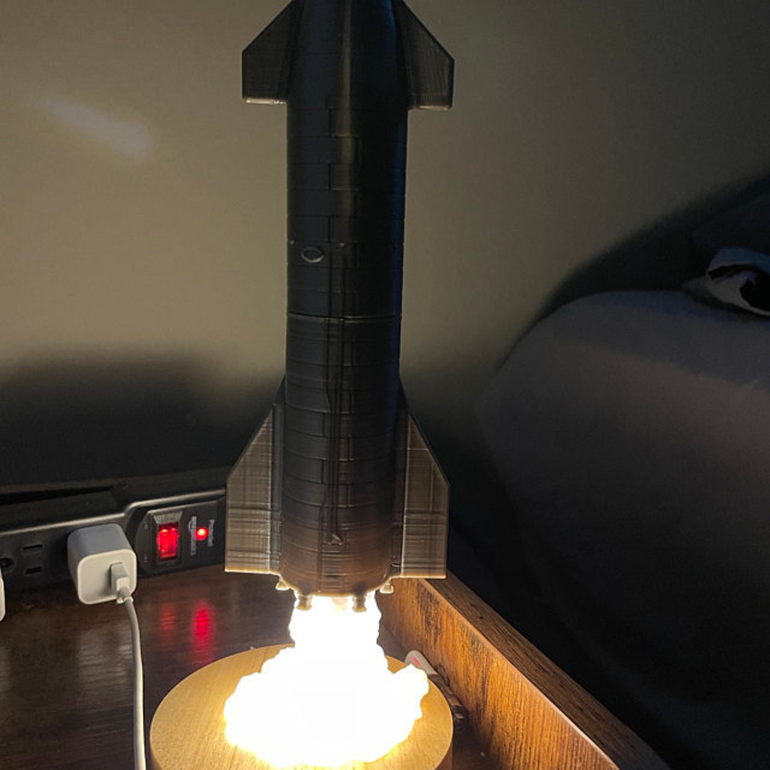 SpaceX Starship Launch Lamp Prototype Etsy