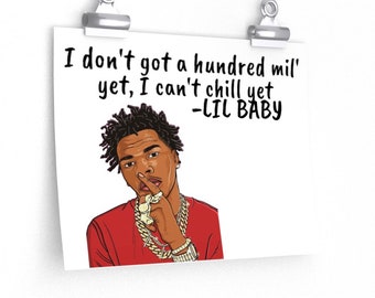 Lil Baby Poster | Lil Baby Rapper Poster | Lil Baby Do Not Talk | Lil Baby Wandkunst | Lil Baby Print | Musik Poster | Rapper Poster
