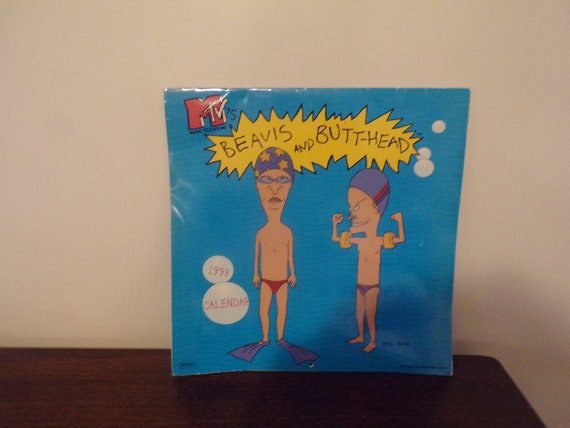 beavis-and-butt-head-1998-wall-calendar-mtv-12-x-etsy