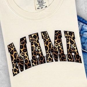 Mama Leopard PNG, Black and Gold Leopard Print Digital Download