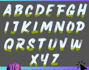 Editable Distressed Letter Frames for Canva: Drag & Drop Alphabet (PDF Download)