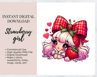 Strawberry Aesthetic PNG Coquette png  Strawberry Tshirt Design Strawberry Girl strawberry png