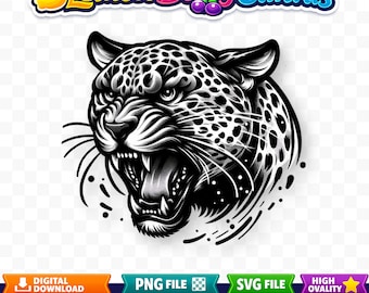 Leopard SVG Clipart: Animal Cut Files for Cricut (Digital Download)