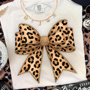 Leopard Kokette Bogen PNG - Girly Shirt Design, Sublimation (Digitaler Download)