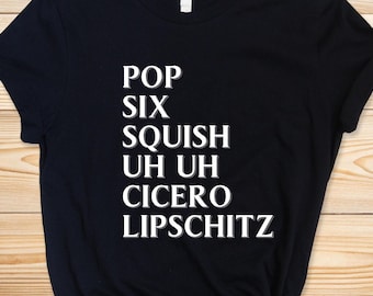 Arquivo de corte SVG Pop Six Squish • Design de camisa de teatro musical da Broadway para Cricut e sublimação
