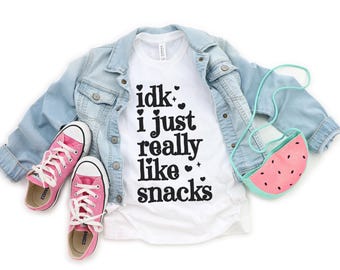 I Just Really Like Snacks SVG – Funny Clipart for Shirts, Kids Apparel & Sublimation Projects