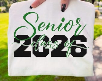 Clase de último año de 2026 SVG PNG, diseño de camiseta de último año, descarga digital de graduación