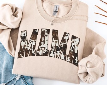 Mamá de piel de vaca PNG • Clipart de mamá occidental con estampado de vaca • Diseño de sublimación de moda para camisetas y regalos