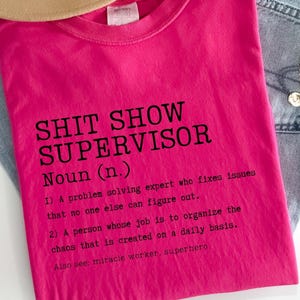 Shit Show superviseur SVG – fichier numérique découpé | Design de chemise humoristique pour Cricut et Silhouette