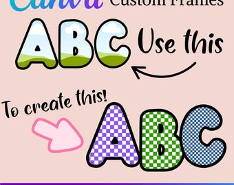Editable Bubble Letter Frames for Canva: Drag & Drop Design (PDF Download)