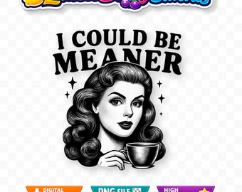 Imagen PNG de ama de casa sarcástica • Clip art con cita retro atrevida • Diseño de sublimación con humor vintage para camisetas y tazas