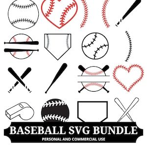 Baseball SVG Bundle Stitches & Sports Designs for Cricut Silhouette Digital Download