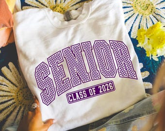 Senior Class of 2026 SVG PNG, Purple Senior Shirt Design, Graduation Digital Download
