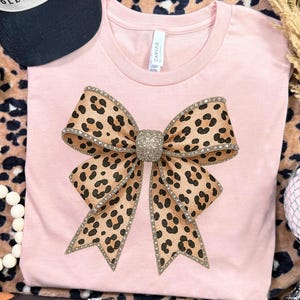 Leopard Kokette Bogen PNG - Girly Shirt Design, Sublimation (Digitaler Download)
