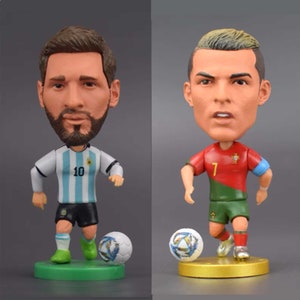 FIFA World Cup Action Figure Cake Topper Messi, Ronaldo, Mbappe With Accessories