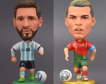 FIFA World Cup Action Figure Cake Topper Messi, Ronaldo, Mbappe With Accessories