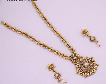 Buy Long Gold Necklace Online In India 