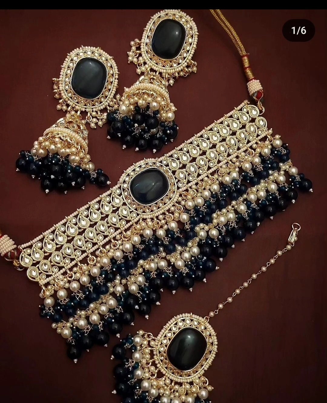 Buy online Black Silver Plated Necklaces And Earring Set from Sets for  Women by Sirimiri for ₹400 at 60% off | 2024 Limeroad.com