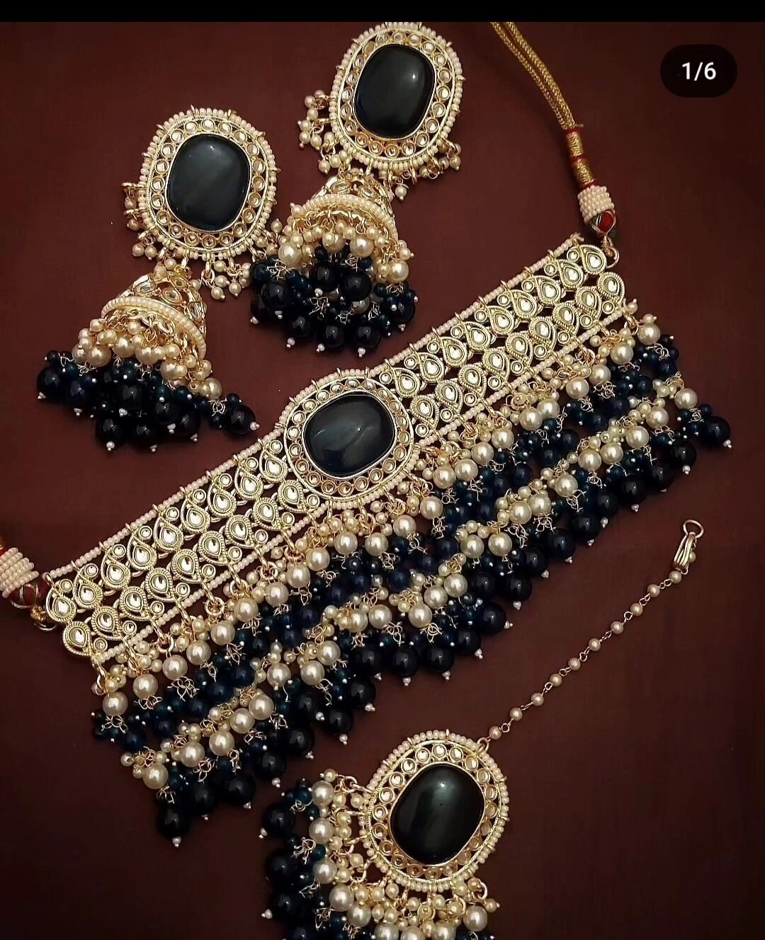 Black Choker and Earring Set with Bracelet – Meraki Lifestyle Store