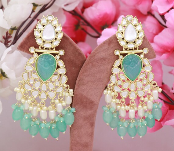 Firozi Earrings Set Hot Pink Earrings Baby Pink Earrings gray