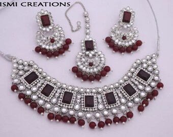 Buy Wine Color Necklace Online In India 