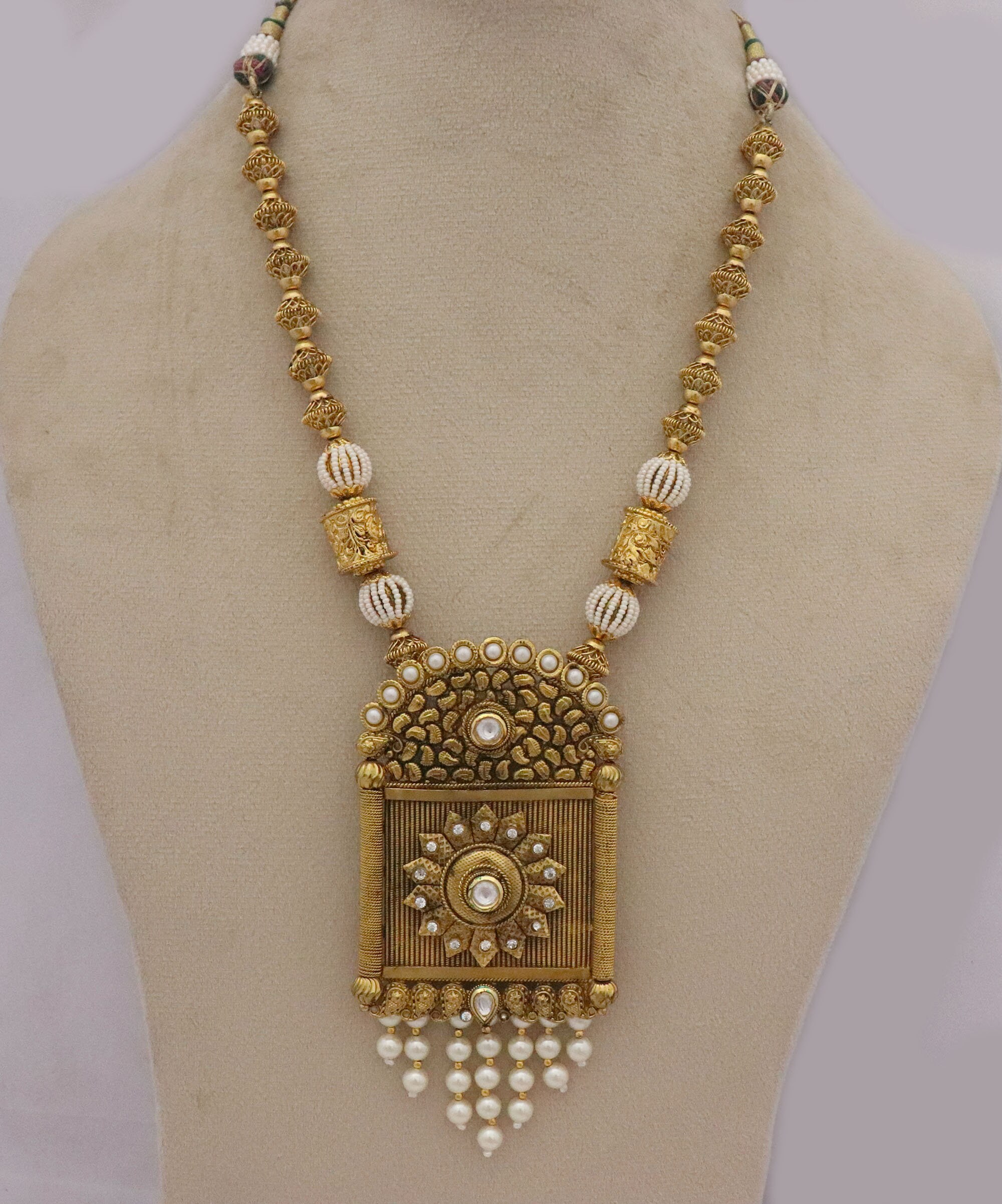 Long Necklace Earrings Jewelry Set 