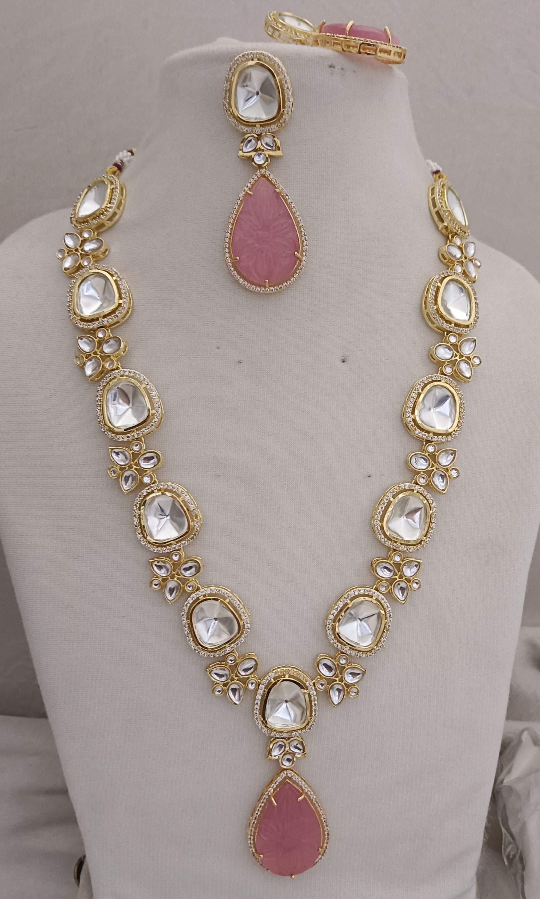 Gold heavy necklace online set with price