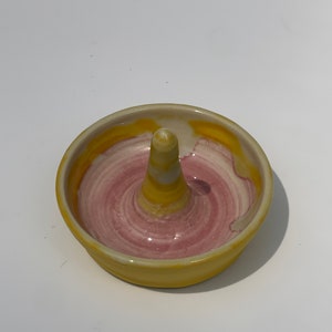 Yellow and Pink Ring Holder