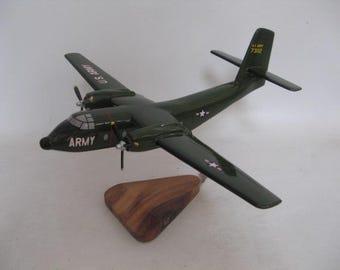Dehavilland C-7 DHC-4 Caribou US Army With Nose Radome Aircraft Airplane Desktop Model