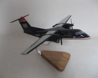 DeHavilland DHC-8 Dash-8 US Airways Express Blue Airplane Aircraft Desktop Model