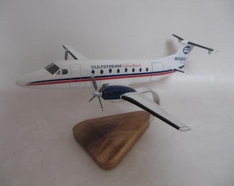 Beechcraft 1900C Beech 1900C Gulfstream International Airplane Desktop Wood Model