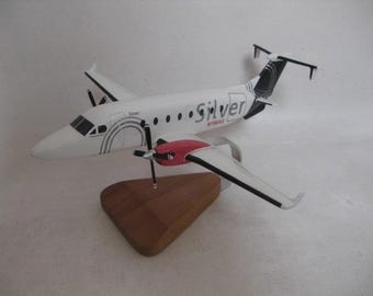 Beechcraft 1900 Beech 1900 Silver Airways Airplane Desktop Wood Model