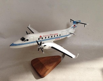 Beechcraft 1900 Beech 1900 America West Airplane Desktop Wood Model