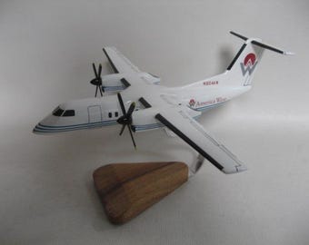 DeHavilland DHC-8 Dash-8 America West Old Livery Airlines Airplane Aircraft Desktop Model