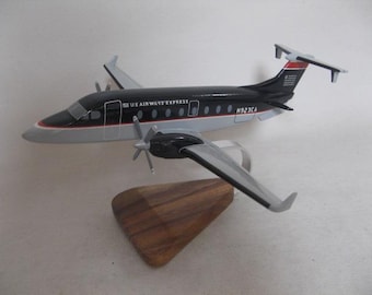Beechcraft 1900 Beech 1900 US Airways Express Airplane Desktop Wood Model
