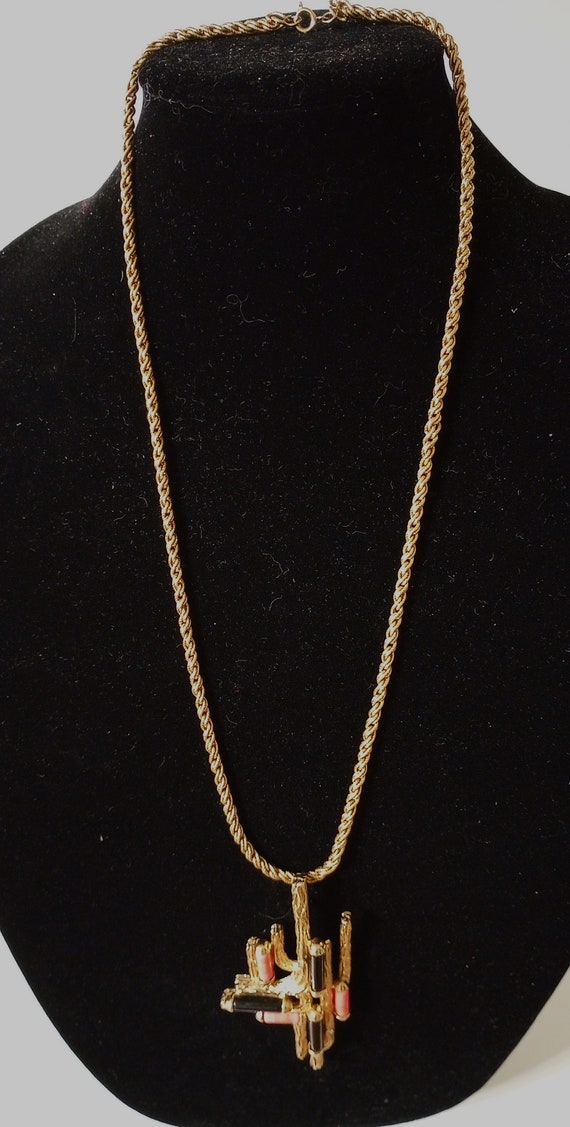 Vintage chain & pendant Gem