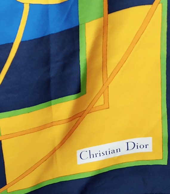 Vintage Christian Dior silk scarf - image 2