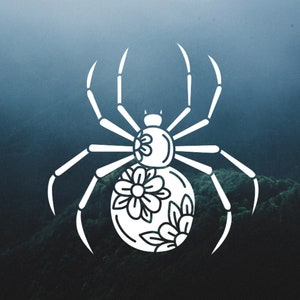 Floral Spider Decal/Sticker