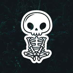 Sitting Skeleton Decal/Sticker