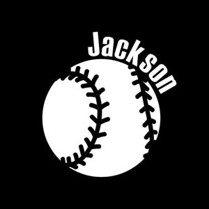 Personalized Baseball - Car Decal/Sticker
