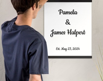 Personalized Couple Names - Poster with hanger