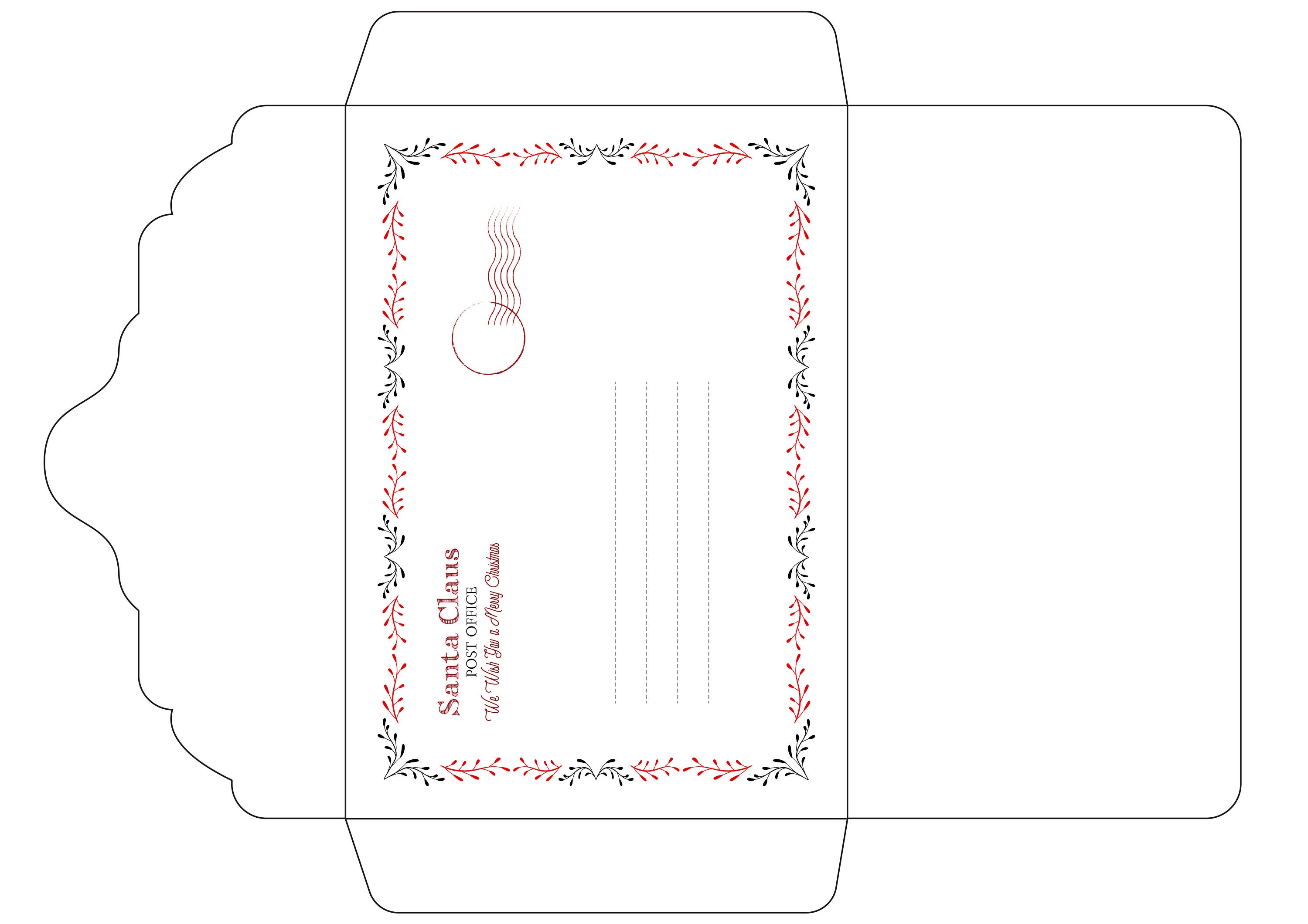 Printable Santa Claus Stationary Files - Etsy