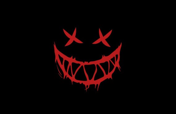 Spooky Smile - Car Decal: Permanent Vinyl Sticker - Etsy