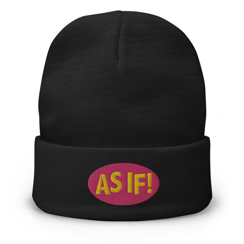 AS IF Embroidered Beanie | Etsy