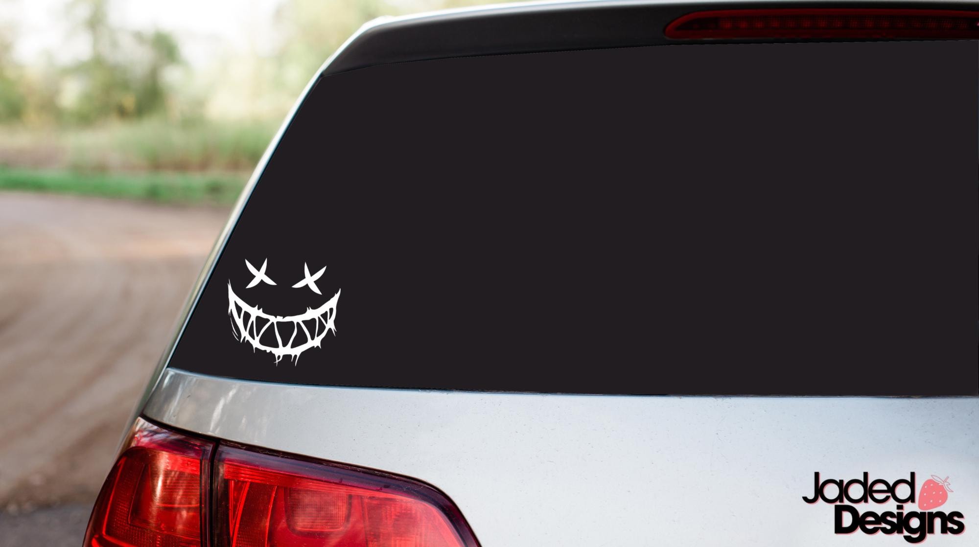 Spooky Smile - Car Decal: Permanent Vinyl Sticker - Etsy