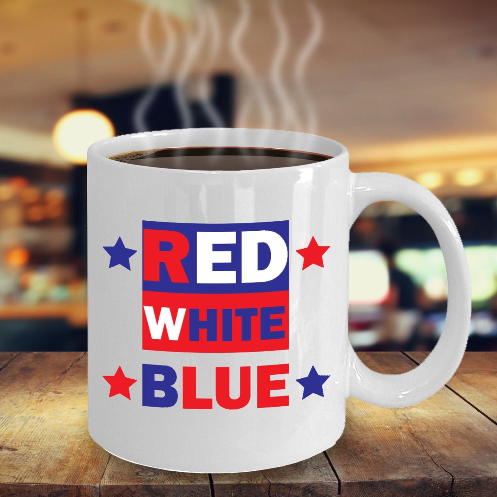 Red White Blue novelty coffee mug Etsy