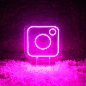 Instagram icon sign, Instagram LED sign, Instagram neon icon