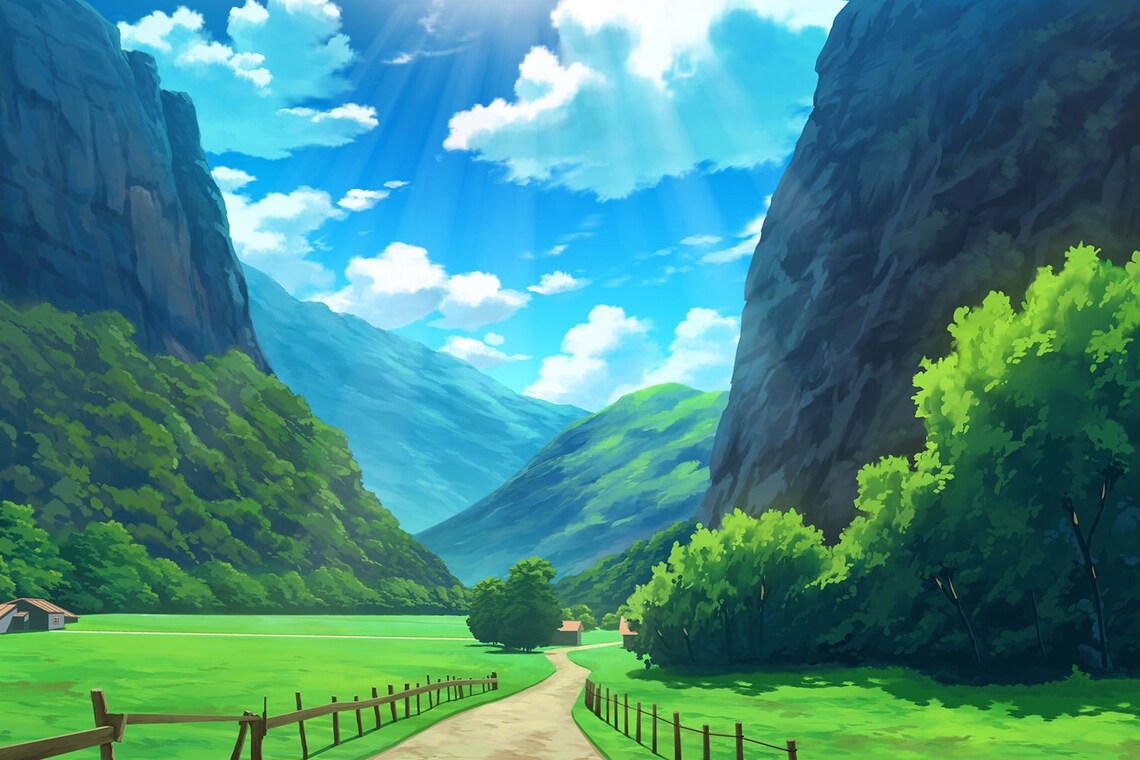 Anime Wall Collage Kit Green Aesthetic Collage Kit Anime Etsy