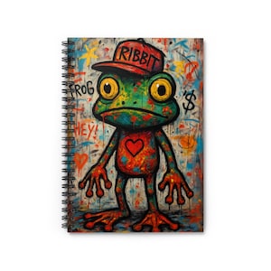 Colorful Frog Spiral Notebook - Fun, Creative, Ideal for School, Journaling, Gifts, and Nature Lovers