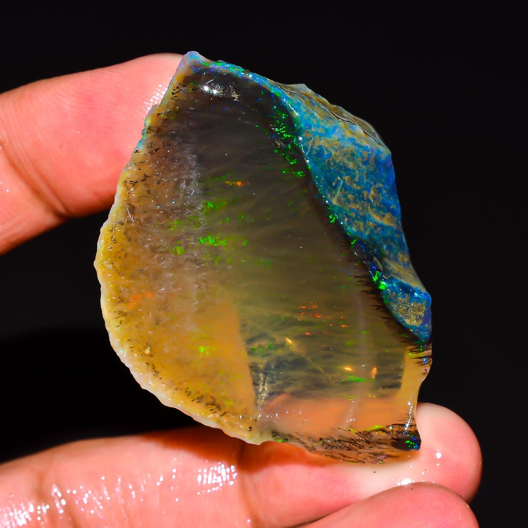 Natural Welo Fire Ethiopian Opal Rough Gemstone for Jewelry Making - Etsy